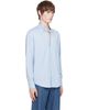 AMI Paris AMI Paris Blue Boxy Striped Cotton Ami de Coeur Shirt - 2