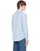 AMI Paris AMI Paris Blue Boxy Striped Cotton Ami de Coeur Shirt - 3