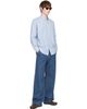 AMI Paris AMI Paris Blue Boxy Striped Cotton Ami de Coeur Shirt - 4