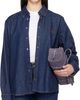 AMI Paris AMI Paris Blue Denim Cotton Ami de Coeur Shirt - 1