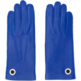 AMI Paris AMI Paris Blue Grained Leather Gloves