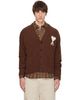 AMI Paris AMI Paris Brown Alpaca Ami de Coeur Cardigan - 1