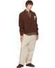 AMI Paris AMI Paris Brown Alpaca Ami de Coeur Cardigan - 4