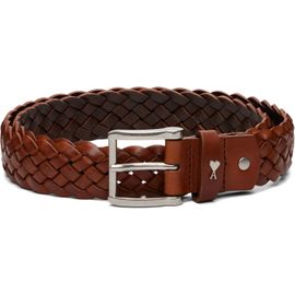 AMI Paris AMI Paris Brown Braided 'Paris Paris' Belt