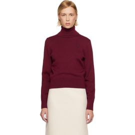 AMI Paris AMI Paris Burgundy Wool Ami de Coeur Turtleneck