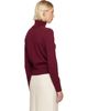 AMI Paris AMI Paris Burgundy Wool Ami de Coeur Turtleneck - 3