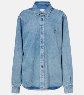 Ami Paris Ami Paris Embroidered denim shirt