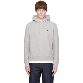 AMI Paris AMI Paris Gray Cotton Ami de Coeur Hoodie