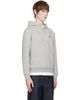AMI Paris AMI Paris Gray Cotton Ami de Coeur Hoodie - 2