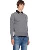 AMI Paris AMI Paris Gray Crewneck Wool Ami de Coeur Sweater - 2