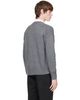 AMI Paris AMI Paris Gray V-Neck Ami de Coeur Cardigan - 3