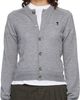 AMI Paris AMI Paris Gray Wool Crewneck Ami de Coeur Cardigan - 1