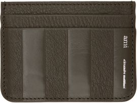 AMI Paris AMI Paris Khaki Leather Midi Card Holder