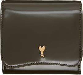 AMI Paris AMI Paris Khaki Paris Paris Compact Wallet