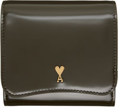 AMI Paris AMI Paris Khaki Paris Paris Compact Wallet