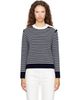 AMI Paris AMI Paris Navy & Off-White Sailor Striped Wool Crewneck Sweater - 1