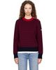 AMI Paris AMI Paris Navy & Red Sailor Striped Wool Crewneck Sweater - 1