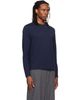 AMI Paris AMI Paris Navy Cotton Longsleeves Ami De Coeur T-shirt - 2