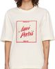 AMI Paris AMI Paris Off-White Cotton 'Ami Paris Heritage' Print T-shirt - 1