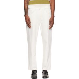AMI Paris AMI Paris Off-White Parisian-Fit Cotton Jeans