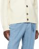 AMI Paris AMI Paris Off-White Wool Contrasted Ami de Coeur Cardigan - 4
