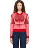 AMI Paris AMI Paris Red & Off-White Sailor Cardigan - 1