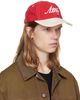 AMI Paris AMI Paris Red & White 'AMI' Embroidery Bicolor Cap - 2