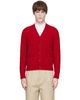 AMI Paris AMI Paris Red Cable Wool Cardigan - 1