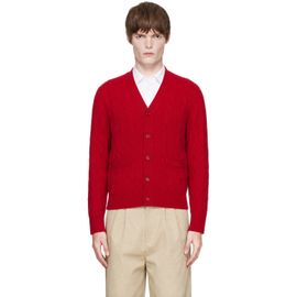 AMI Paris AMI Paris Red Cable Wool Cardigan