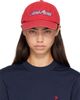 AMI Paris AMI Paris Red Cotton 'AMI Paris' Embroidery Cap - 1