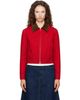 AMI Paris AMI Paris Red Cotton Zipped Ami de Coeur Jacket - 1