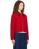 AMI Paris AMI Paris Red Cotton Zipped Ami de Coeur Jacket - 2