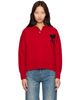 AMI Paris AMI Paris Red Wool Ami de Coeur Polo - 1