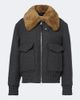 Ami Paris Ami Paris Shearling-trimmed virgin wool blouson jacket - 1