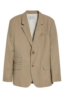 AMI PARIS AMI PARIS Straight Fit Pinstripe Virgin Wool Gabardine Blazer