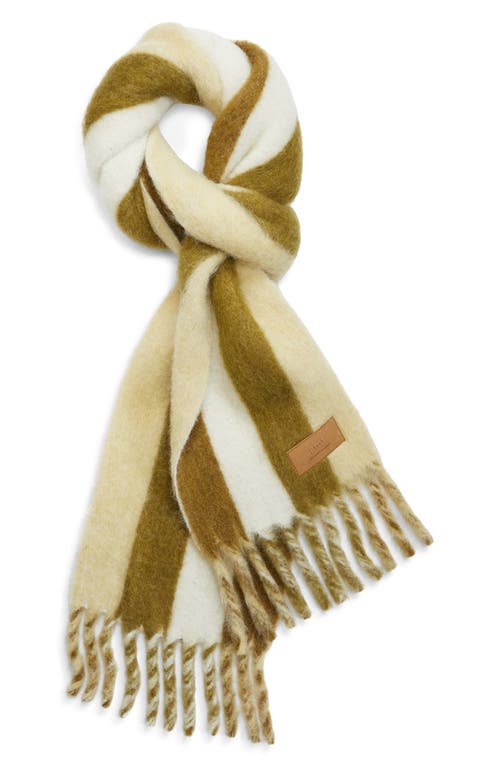 AMI PARIS AMI PARIS Stripe Fringe Scarf