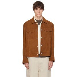AMI Paris AMI Paris Tan Leather Trucker Jacket