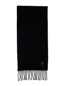 AMI Paris AMI Paris Unisex Ami de Coeur Wool Fringe Scarf