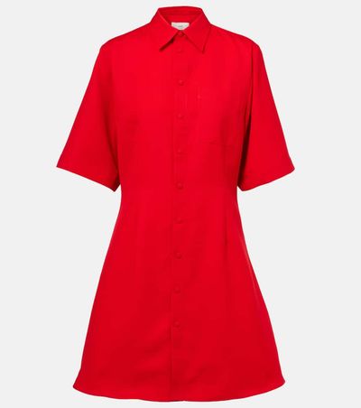 Ami Paris Ami Paris Virgin wool canvas shirt dress