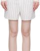 AMI Paris AMI Paris White Cotton Elasticated Shorts - 1