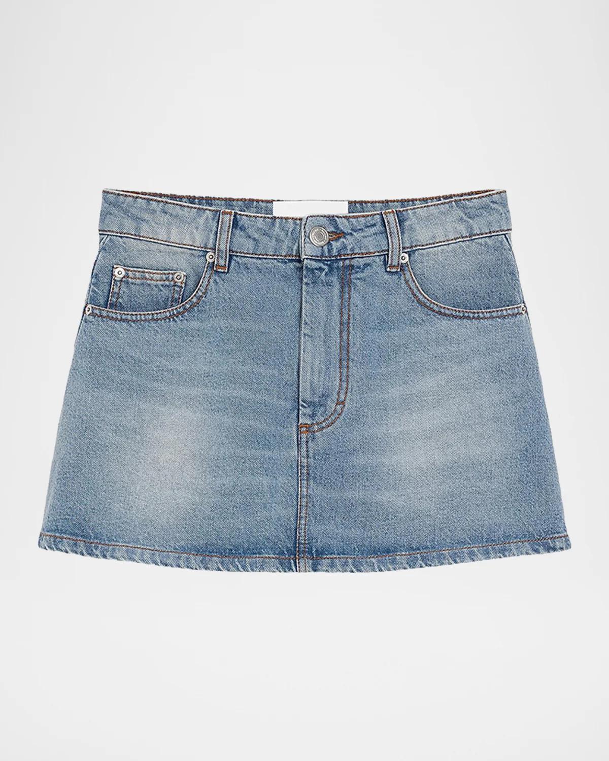 Ami Paris Denim Mini Skirt