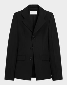 Ami Paris Single-Breasted Slim Wool Blazer Jacket