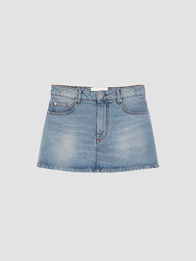 AMI Paris Women's Denim Mini Skirt