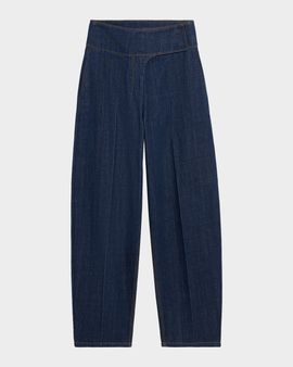 Ami Paris Wrapped Belted Barrel-Leg Jeans
