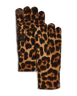 Amicale Amicale Cashmere Animal Print Tech Gloves Exclusive
