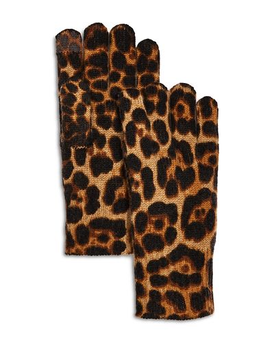 Amicale Amicale Cashmere Animal Print Tech Gloves Exclusive