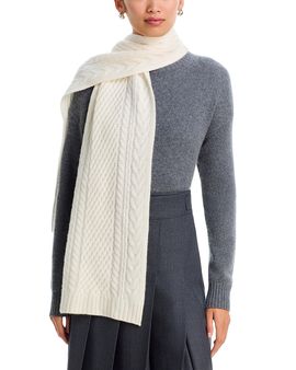 Amicale Amicale Cashmere Cable Knit Scarf