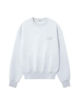 AMIDI Lace Label Standard Fit Cotton Sweatshirt [Gray/Beige]