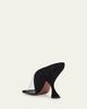Amina Muaddi 90mm Mackenzie Suede and PVC Sandals - 4