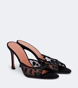 Amina Muaddi Amina Muaddi Alexa embellished mesh mules